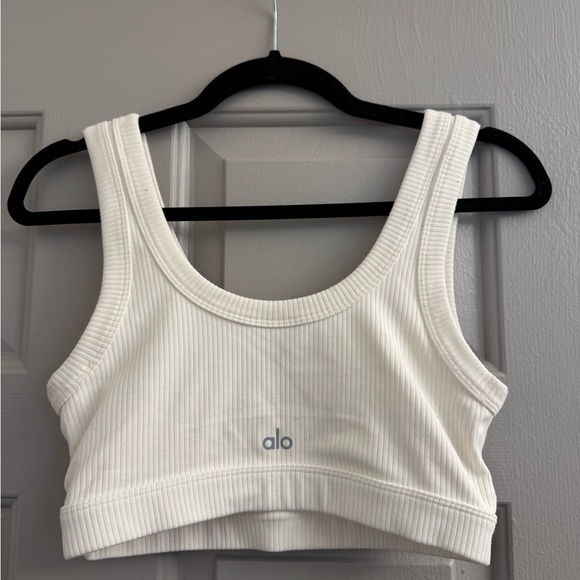 White Ribbed Tank Top - Picture 2 of 3